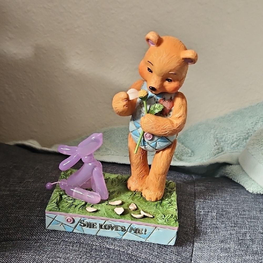 Jim Shore Bear with Blue Base